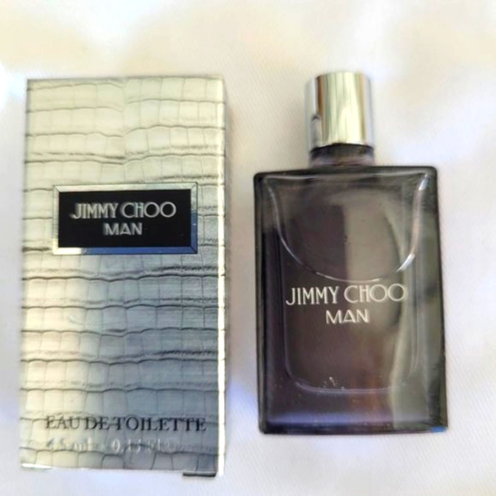Mini mens fragrance bottles Jimmy Choo or Mont Blanc